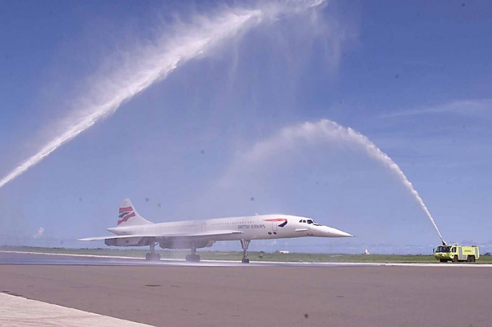 Concorde getting a farewell in the Carribean.