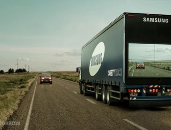 Samsung’s Safety Truck Displays Oncoming Traffic to Drivers